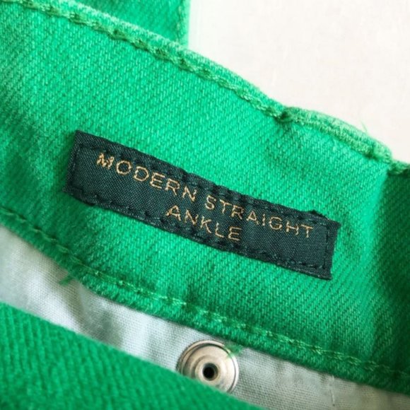 Ralph Lauren Denim Green Straight Ankle Jeans 2 - Picture 3 of 3